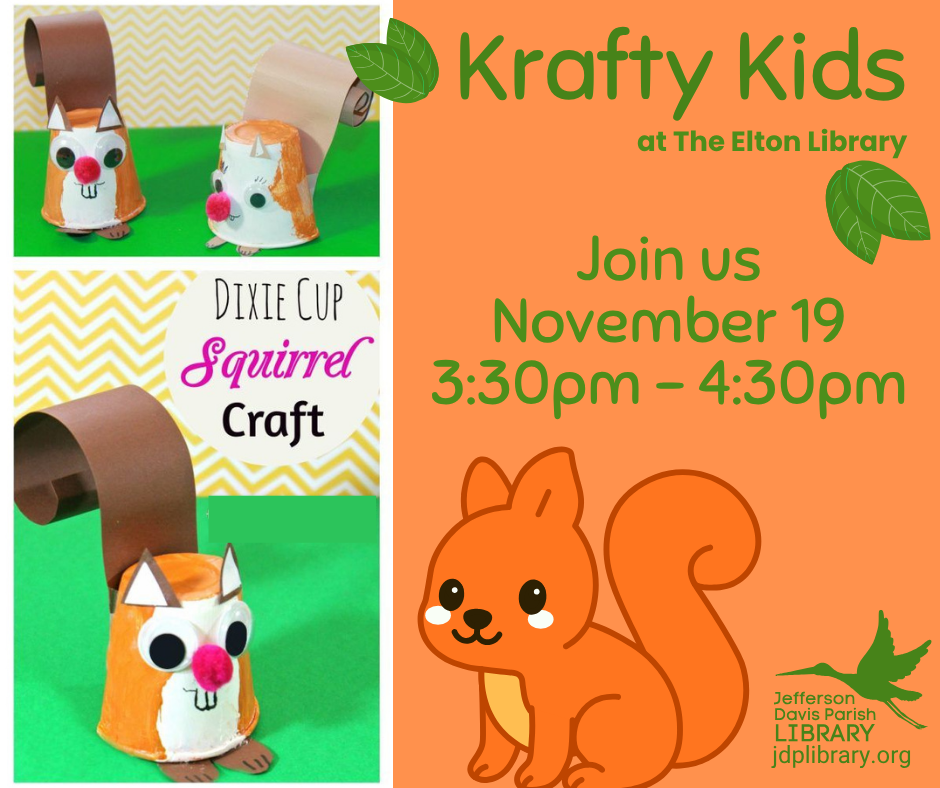 Krafty Kids - Dixie Cup Craft - Jefferson Davis Parish Public Library